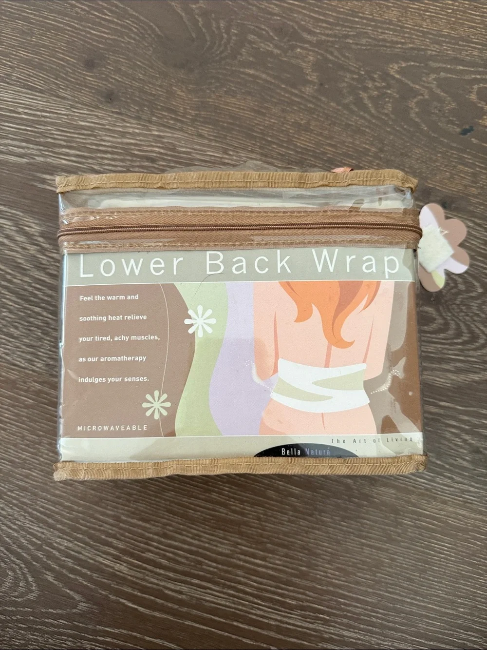 New with Tags! Beige Lower Back Wrap Microwaveable Soothing Heat Therapy